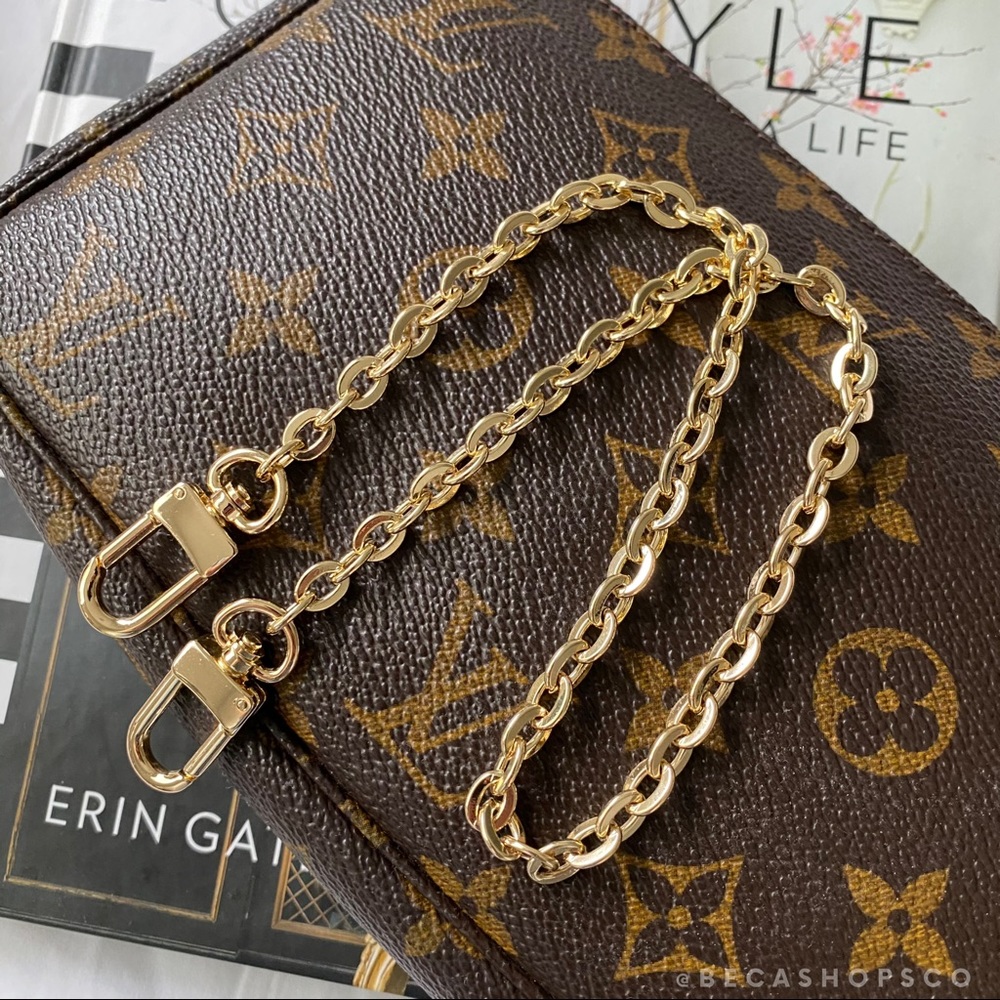 Shoulder Oval Chain Strap Replacement Gold 13”, 16”, 18” or 20” Long